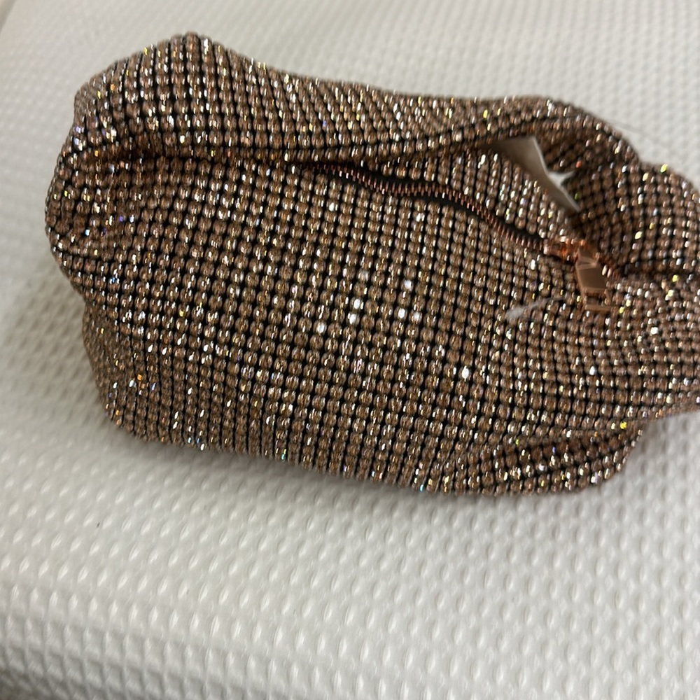 Madison West Gold Rhinestone Bag - Picture 5 of 5